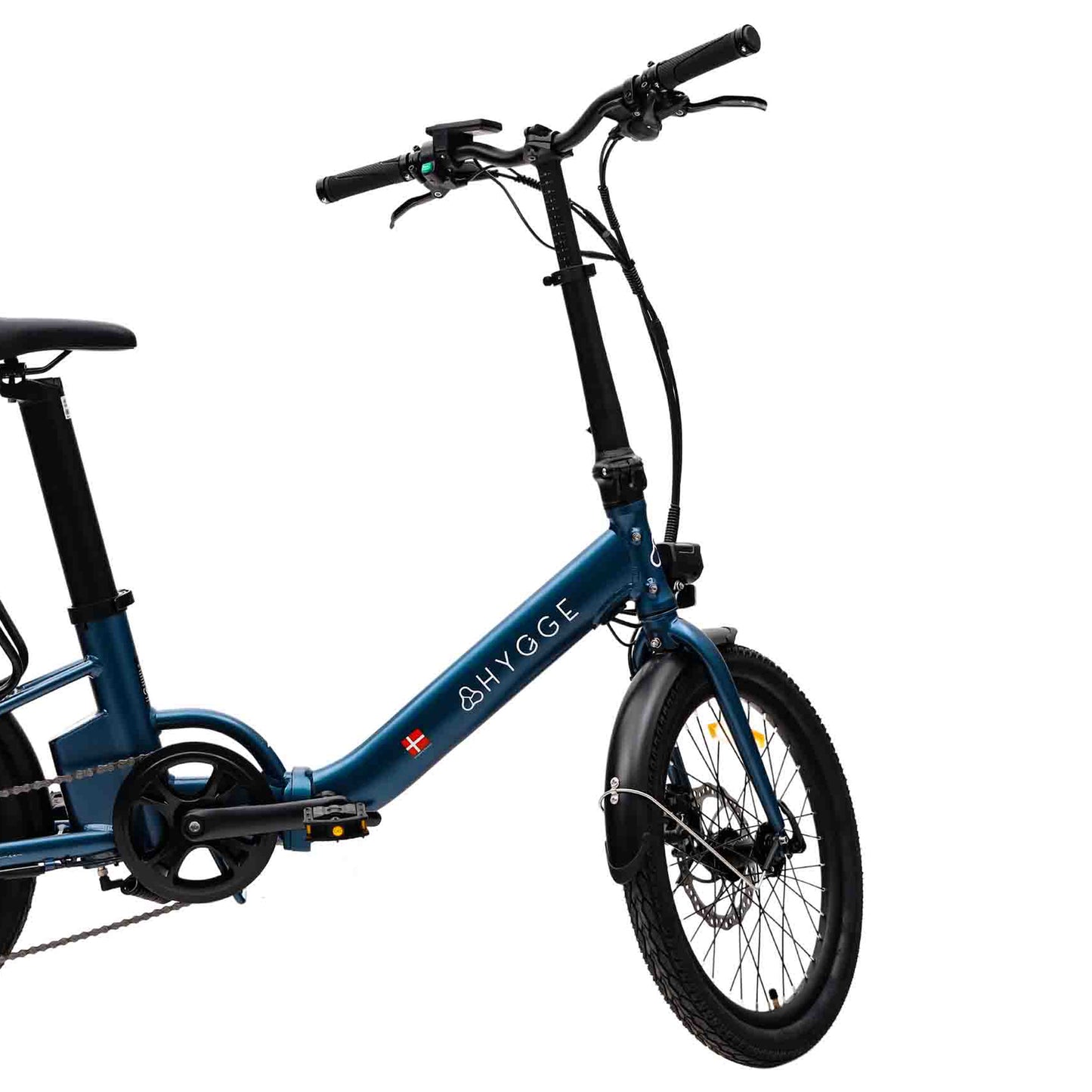 Close up product shot of the Virum Step model in Navy Blue, showing the full front stem.