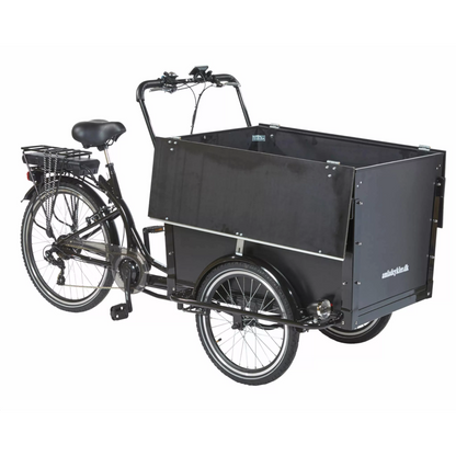 Shot of the Amcargobikes Curve Workman 2 model in black.