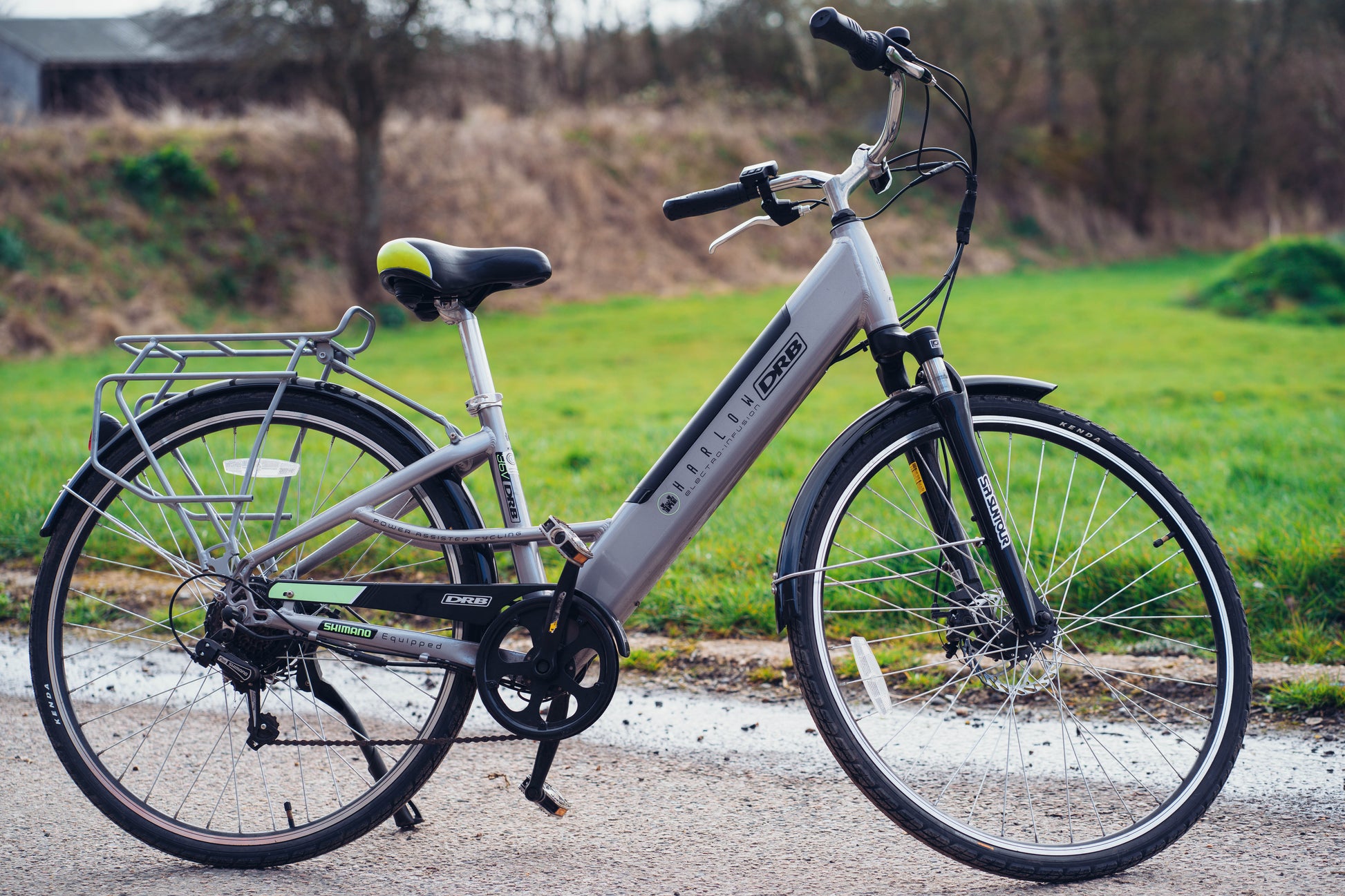 Lifestyle shot of the Dallingridge Harlow model in Silver, shown from the side.