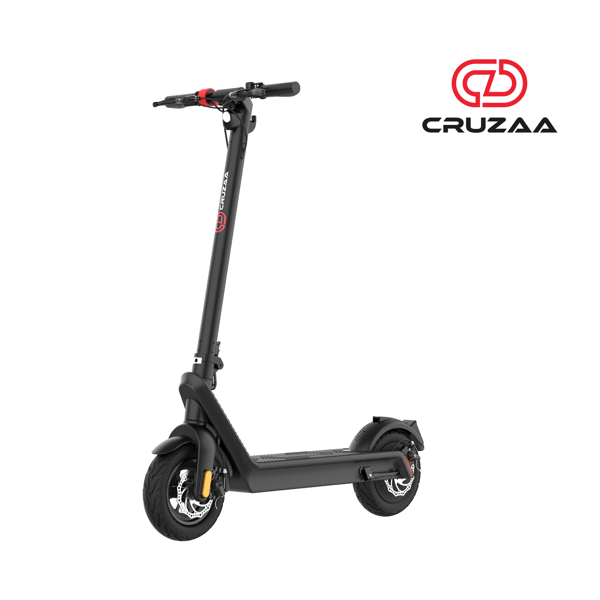 The Commuta Pro Max - Single standing e-bike with Cruzaa logo in the top right.