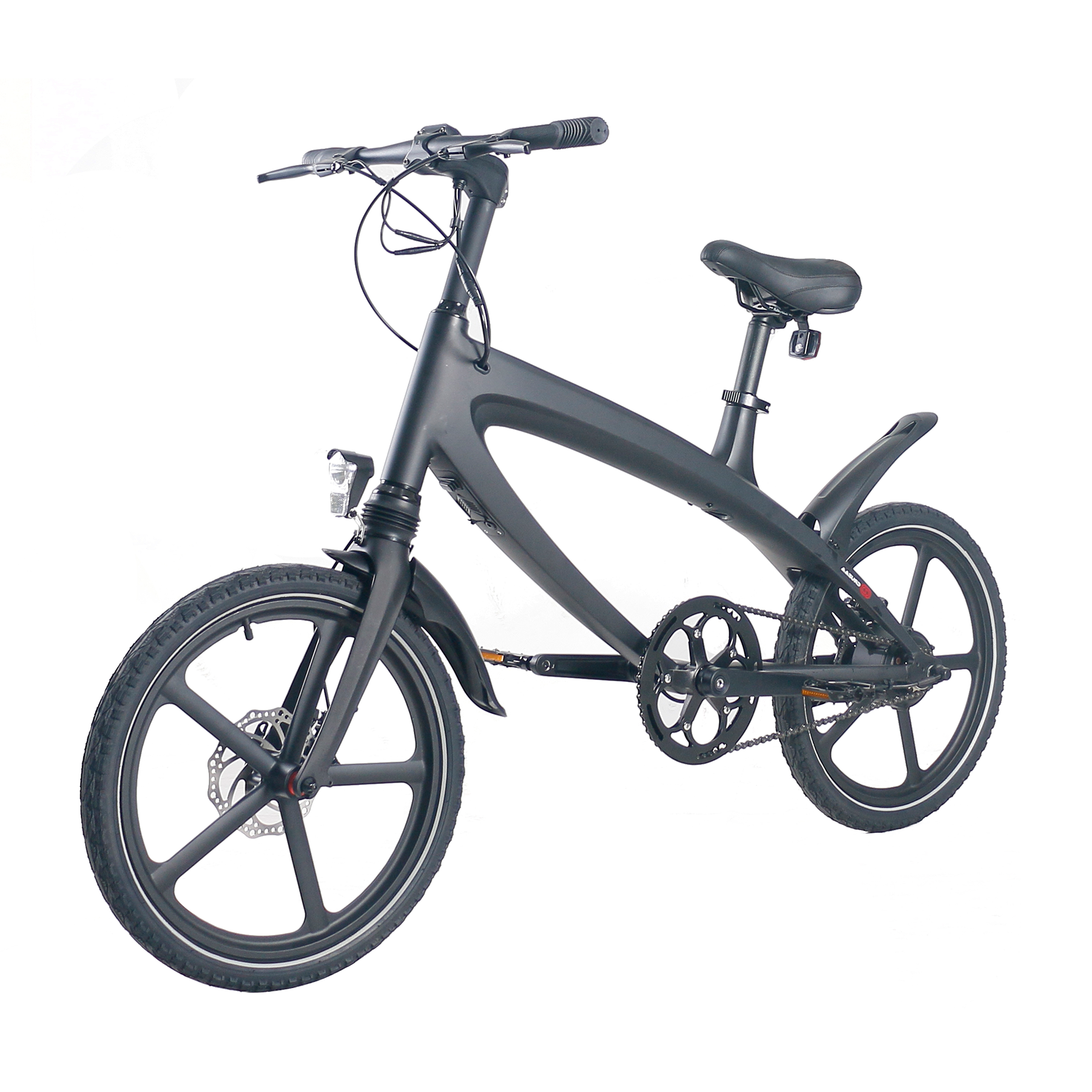 A side view of the Cruzaa E-Bike in Carbon Black.